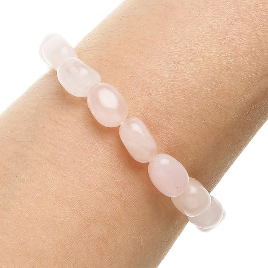 Rose Quartz Tumblestone Bracelet - Crystal Nest