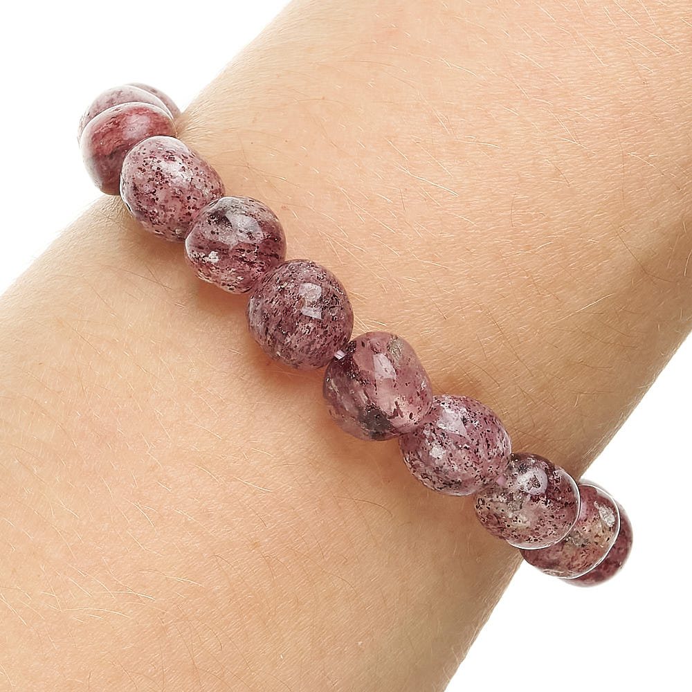 Strawberry Quartz Tumblestone Bracelet - Crystal Nest
