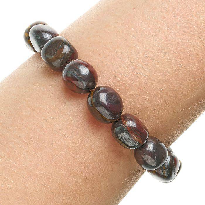 Tiger Iron Tumblestone Bracelet - Crystal Nest