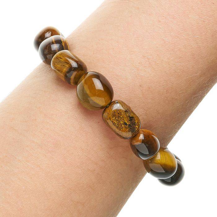Golden Tiger Eye Tumblestone Bracelet - Crystal Nest