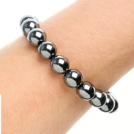 Hematite Bead Bracelet - Crystal Nest