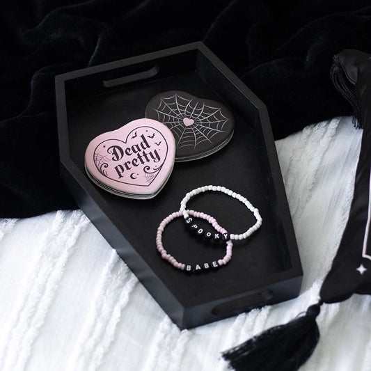 Black Coffin Trinket Tray - Crystal Nest