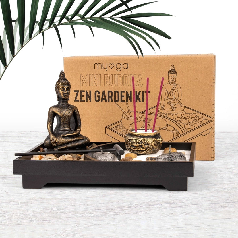 Mini Buddha Zen Garden Kit | Mindfulness & Meditation Gift Set - Crystal Nest
