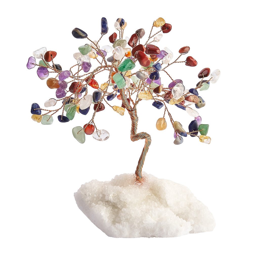 Chakra Gemstone Tree with Crystal Base
