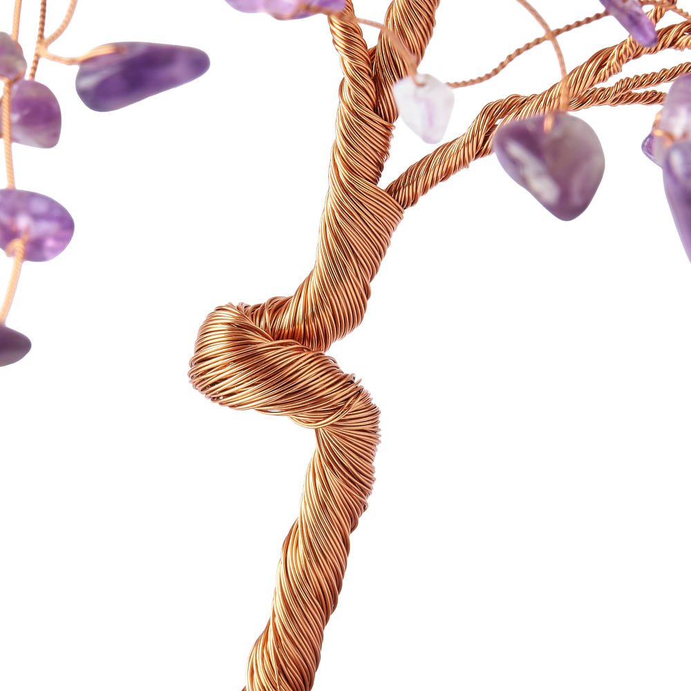 Amethyst Willow Tree on Agate Base - Crystal Nest
