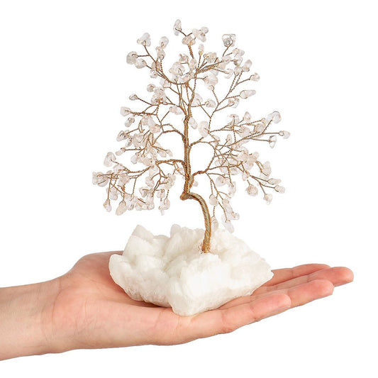 Rock Crystal Gem Tree on Natural Crystal Base