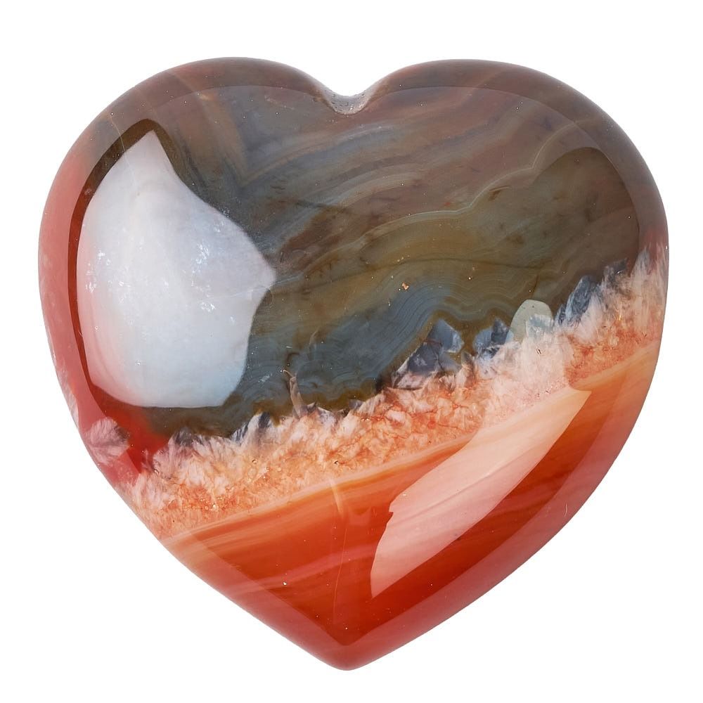 Mini Carnelian Crystal Heart | Passion & Courage - Crystal Nest
