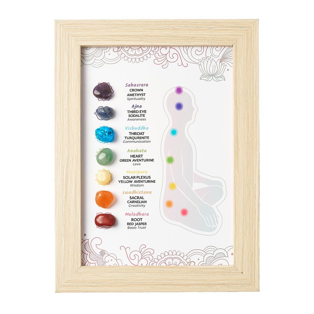 Framed Chakra Crystal Artwork | Energy Alignment - Crystal Nest