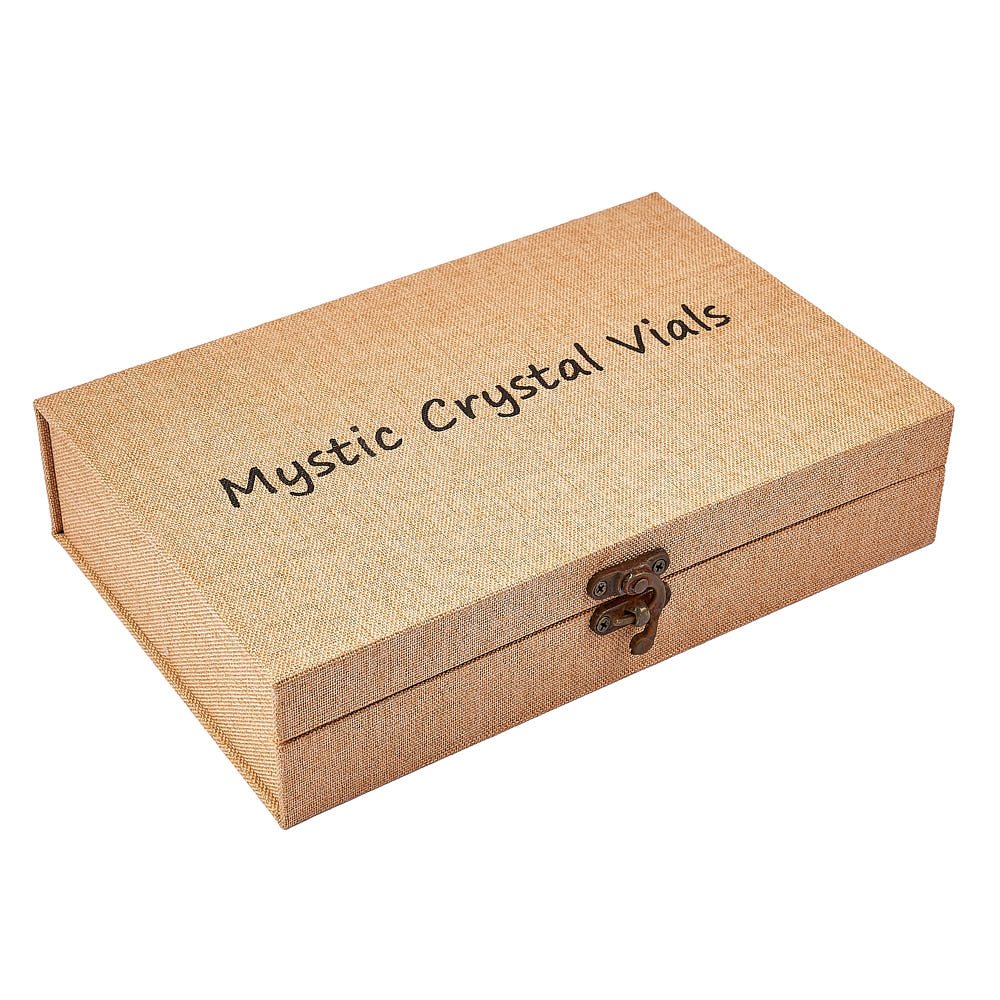 40-Piece Crystal Chip Bottle Gift Set | Mini Gemstone Vials Collection