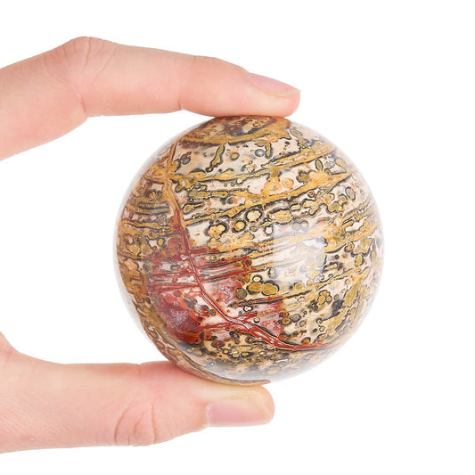 Leopardskin Jasper Sphere | Protection & Grounding Crystal - Crystal Nest