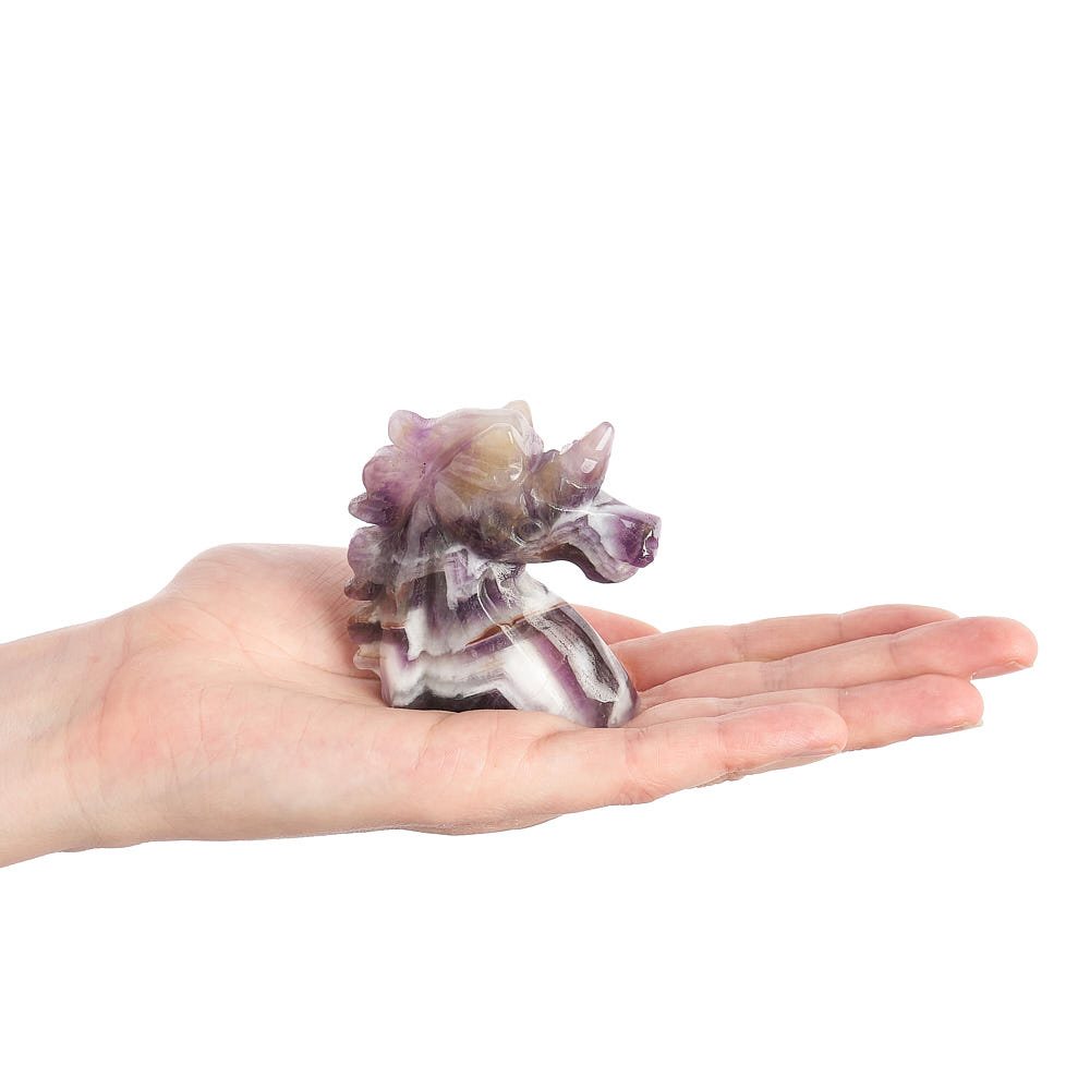 Amethyst Unicorn Crystal | Magical Sculpture for Healing, Protection & Calm - Crystal Nest