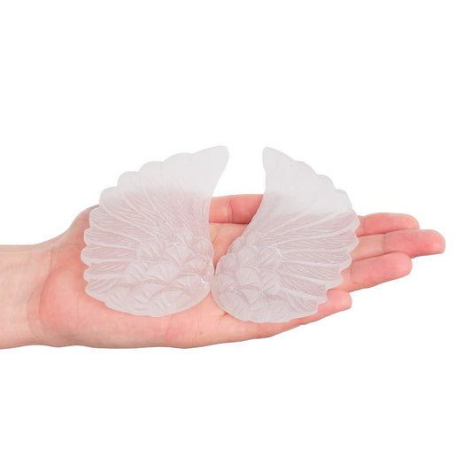 Selenite Angel Wings Pair 10cm | Crystal Protection Wings