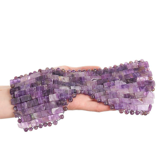 Amethyst Crystal Eye Mask | Calming & Restorative Relaxation for Face and Eyes - Crystal Nest
