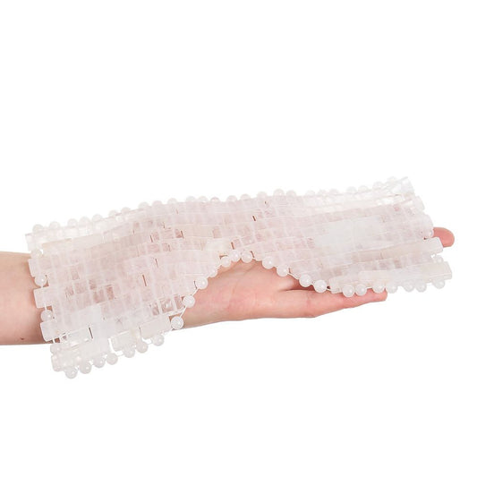 Clear Quartz Crystal Eye Mask | Cooling Relaxation for Face and Eyes - Crystal Nest