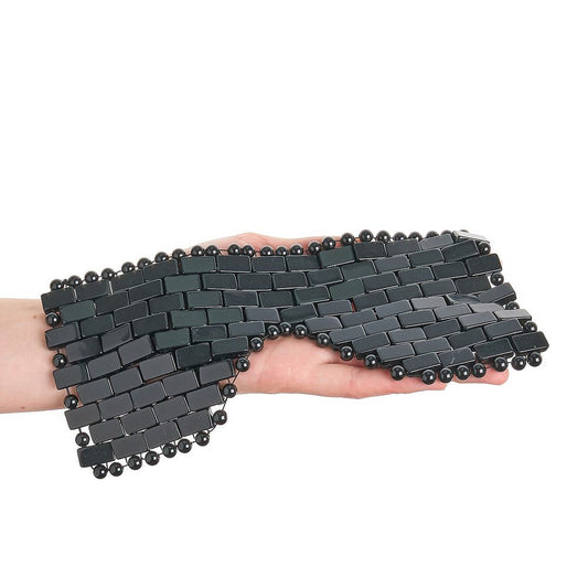 Black Obsidian Crystal Eye Mask | Grounding & Detoxifying Relaxation for Face and Eyes - Crystal Nest