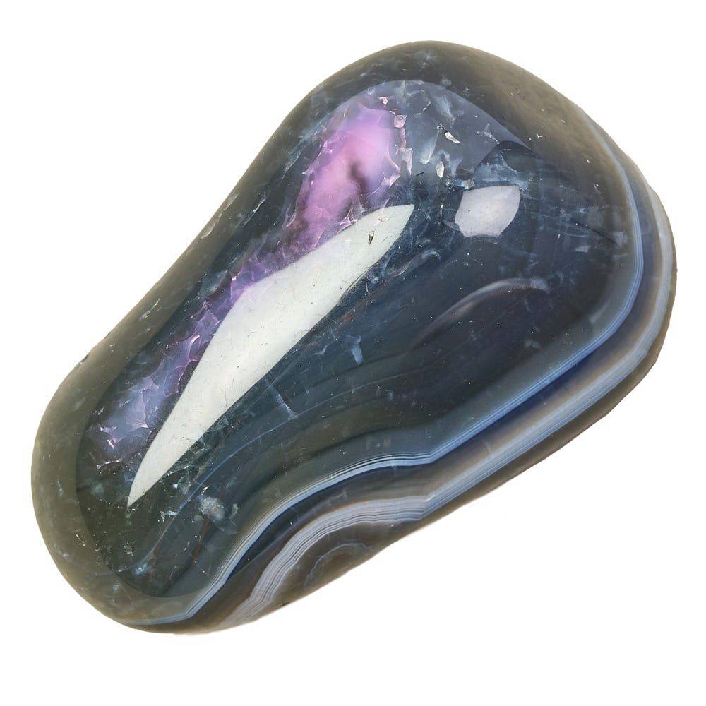 Natural Banded Agate Tumblestone - Large - Crystal Nest