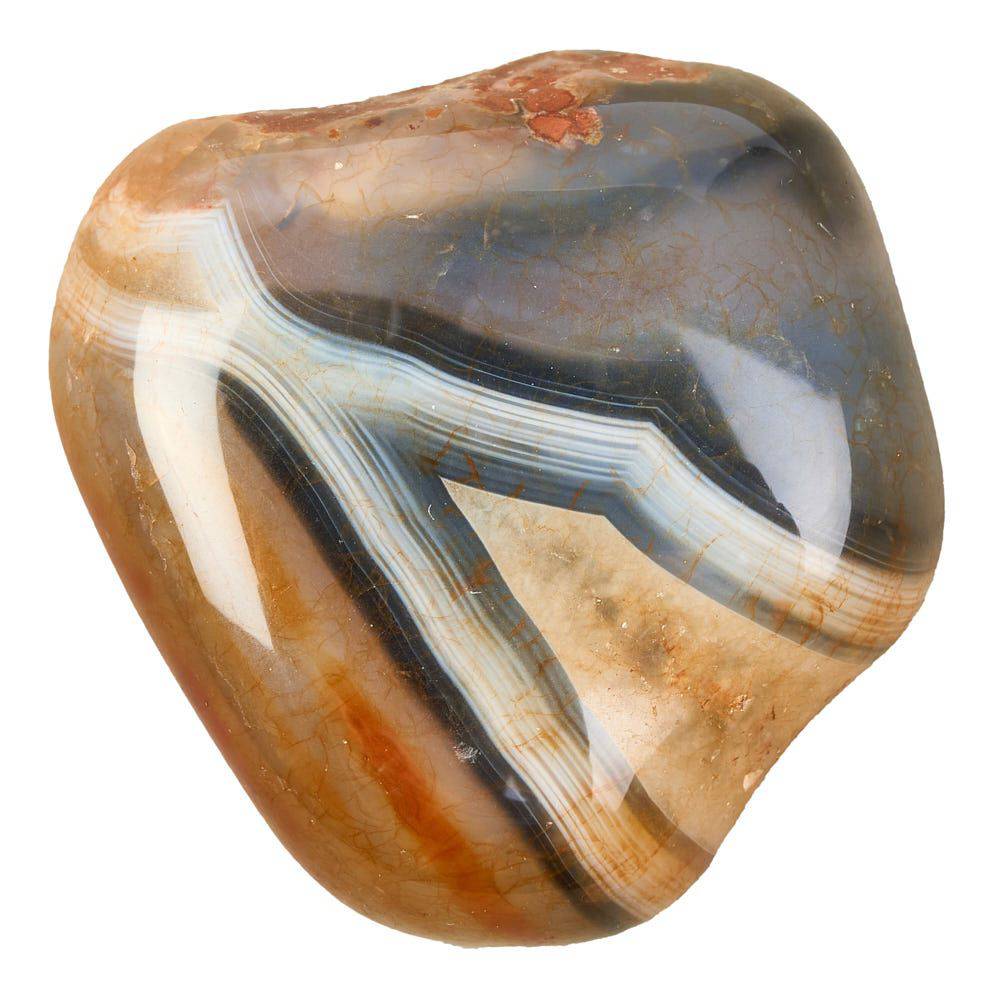 Natural Banded Agate Tumblestone - Large - Crystal Nest