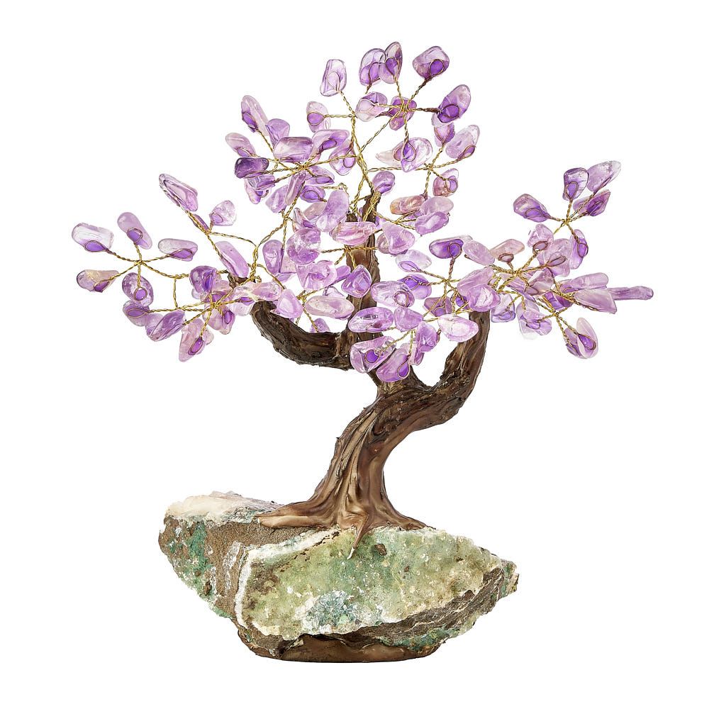 Amethyst Bonsai Tree on Crystal Base - Crystal Nest