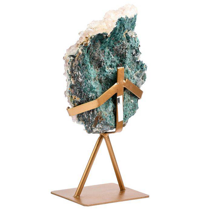 Amethyst Druze on Gold Stand - 2.15kg - Crystal Nest