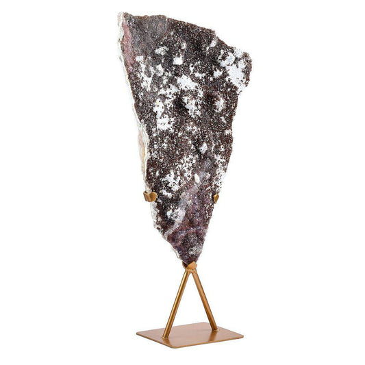 Amethyst Druze on Gold Stand - 1.9kg - Crystal Nest