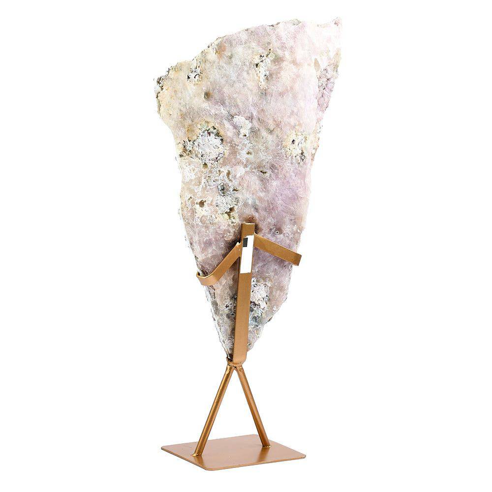 Amethyst Druze on Gold Stand - 1.9kg - Crystal Nest