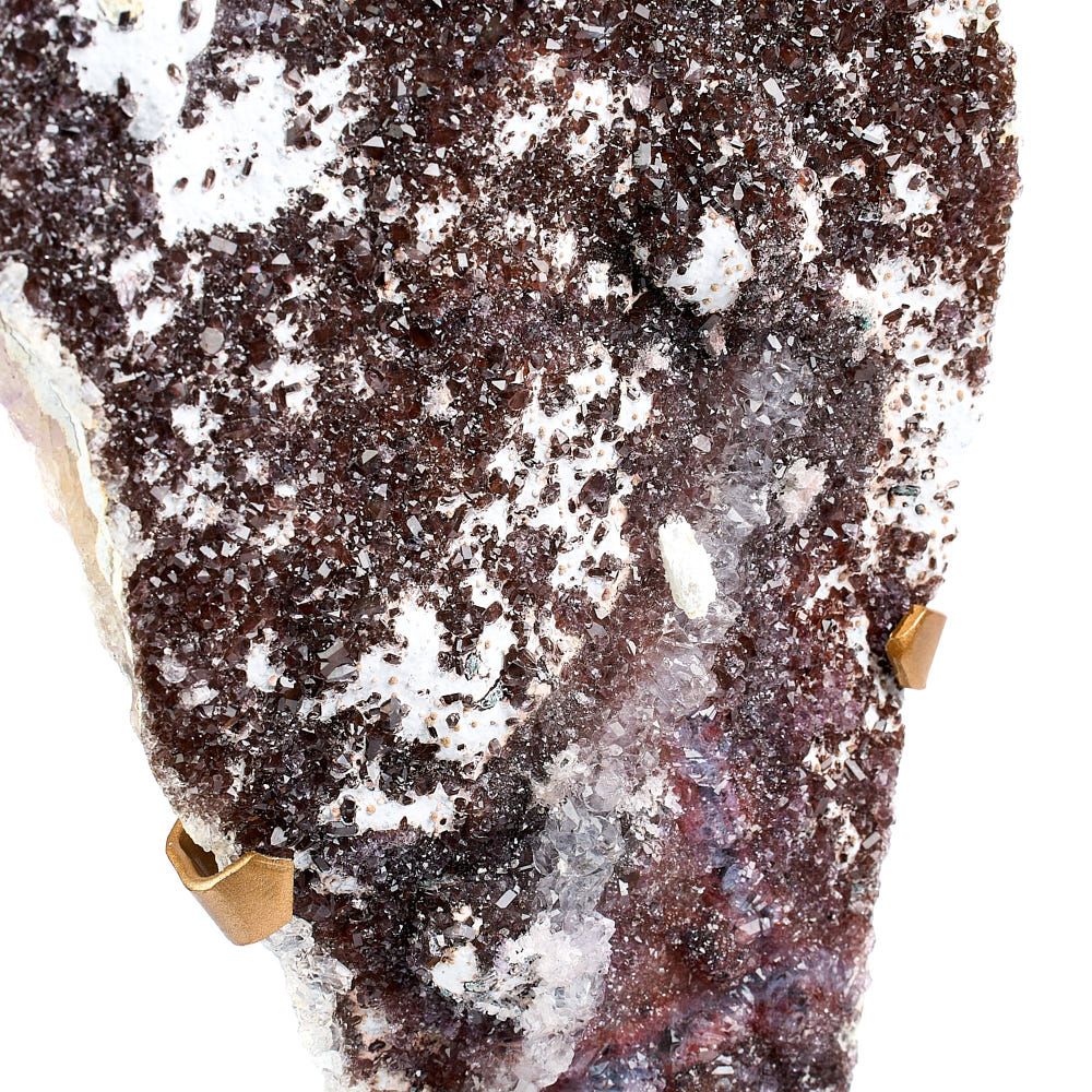 Amethyst Druze on Gold Stand - 1.9kg - Crystal Nest