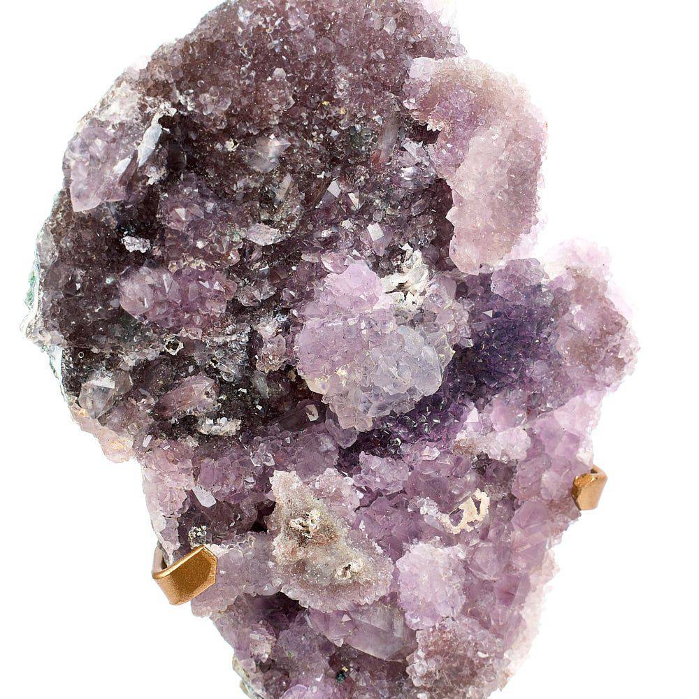 Amethyst Druze on Gold Stand - 1.2kg - Crystal Nest