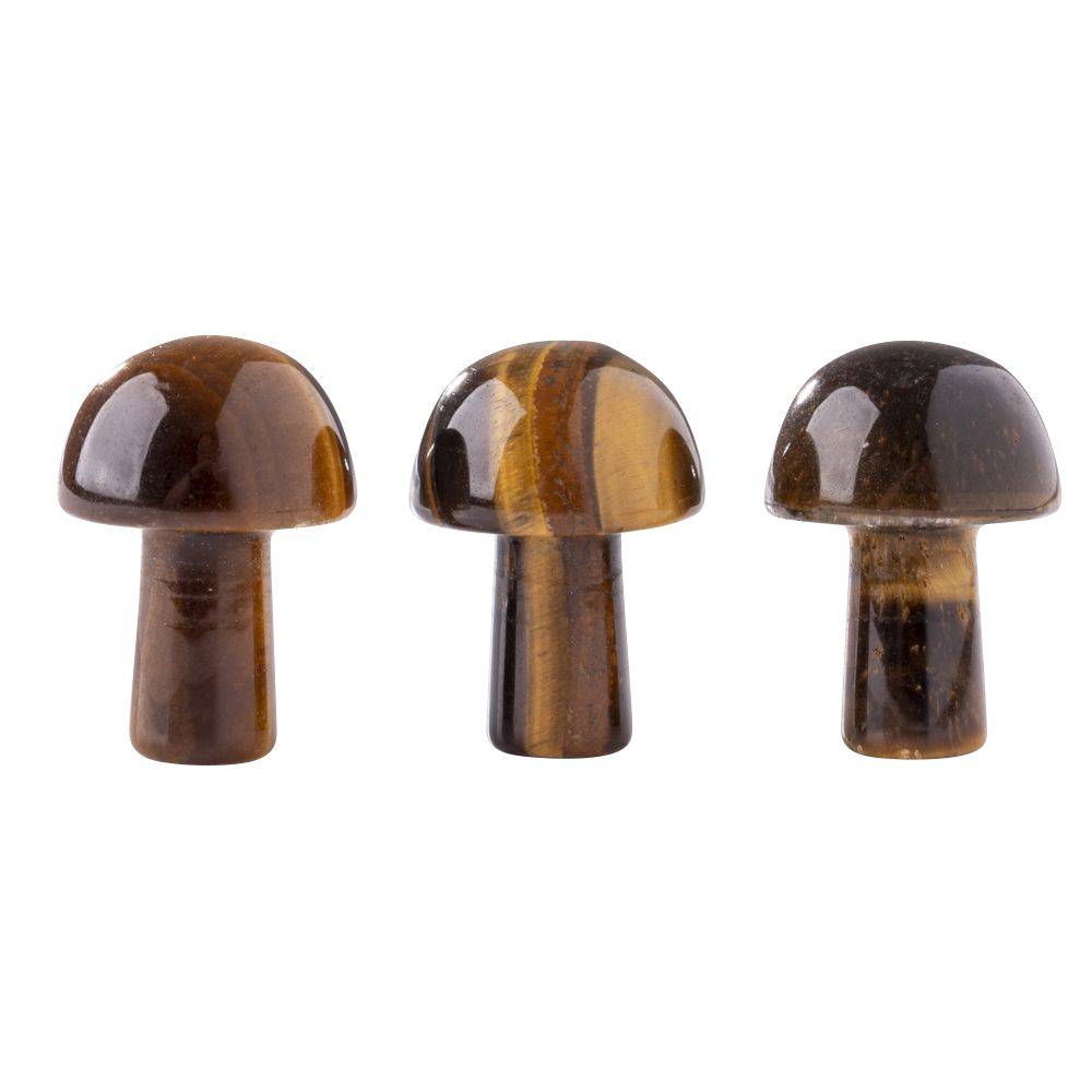 Tiger Eye Mini Crystal Mushroom - Crystal Nest