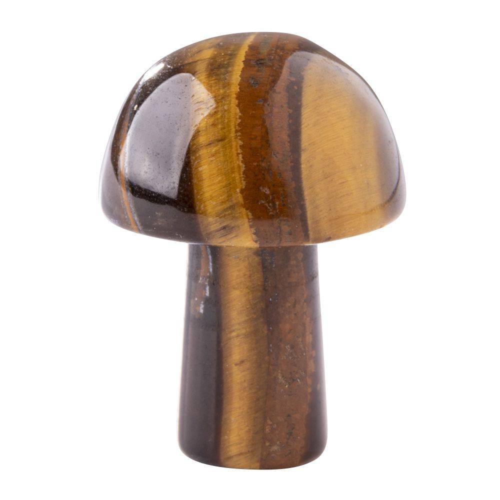 Tiger Eye Mini Crystal Mushroom - Crystal Nest