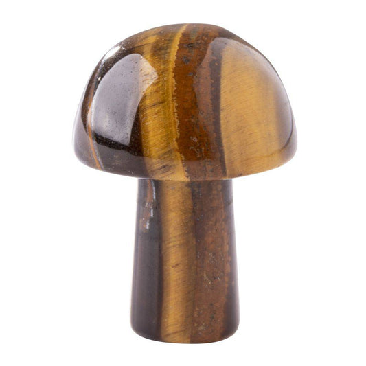 Tiger Eye Mini Crystal Mushroom - Crystal Nest