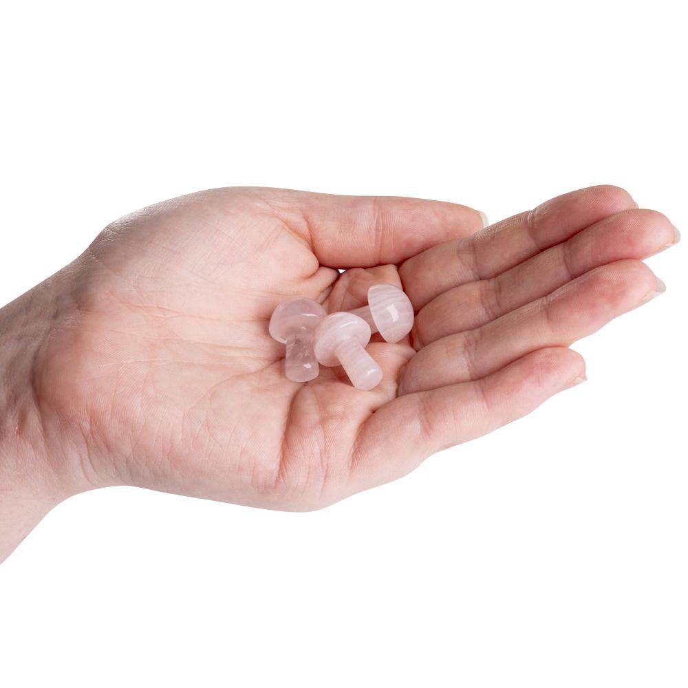 Rose Quartz Mini Crystal Mushroom - Crystal Nest