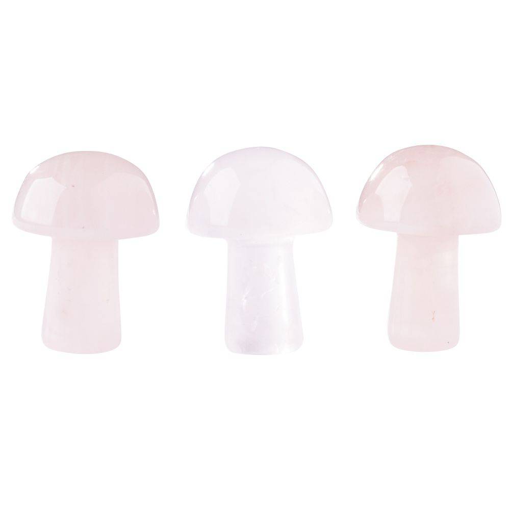 Rose Quartz Mini Crystal Mushroom - Crystal Nest