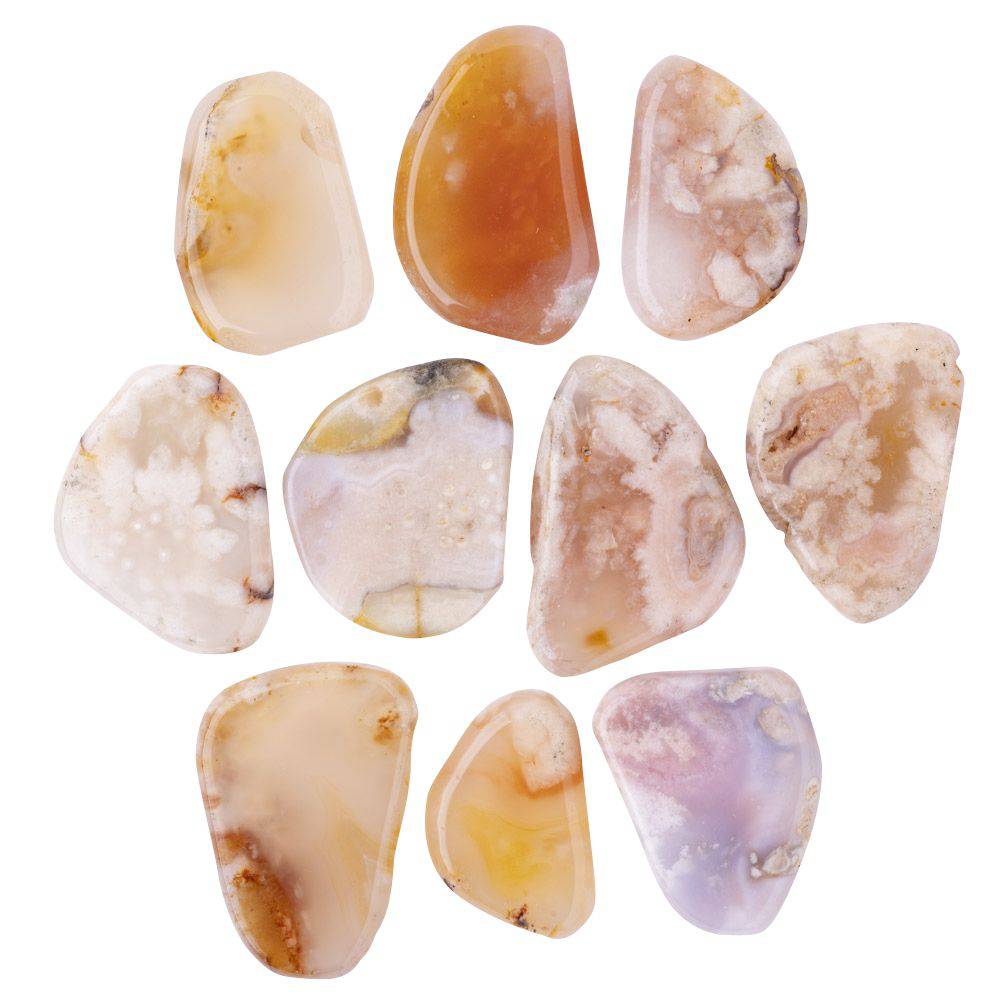 Flower Agate Smoothstone - Crystal Nest