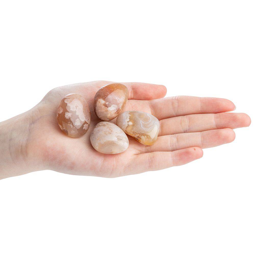 Flower Agate Tumblestone - Large - Crystal Nest