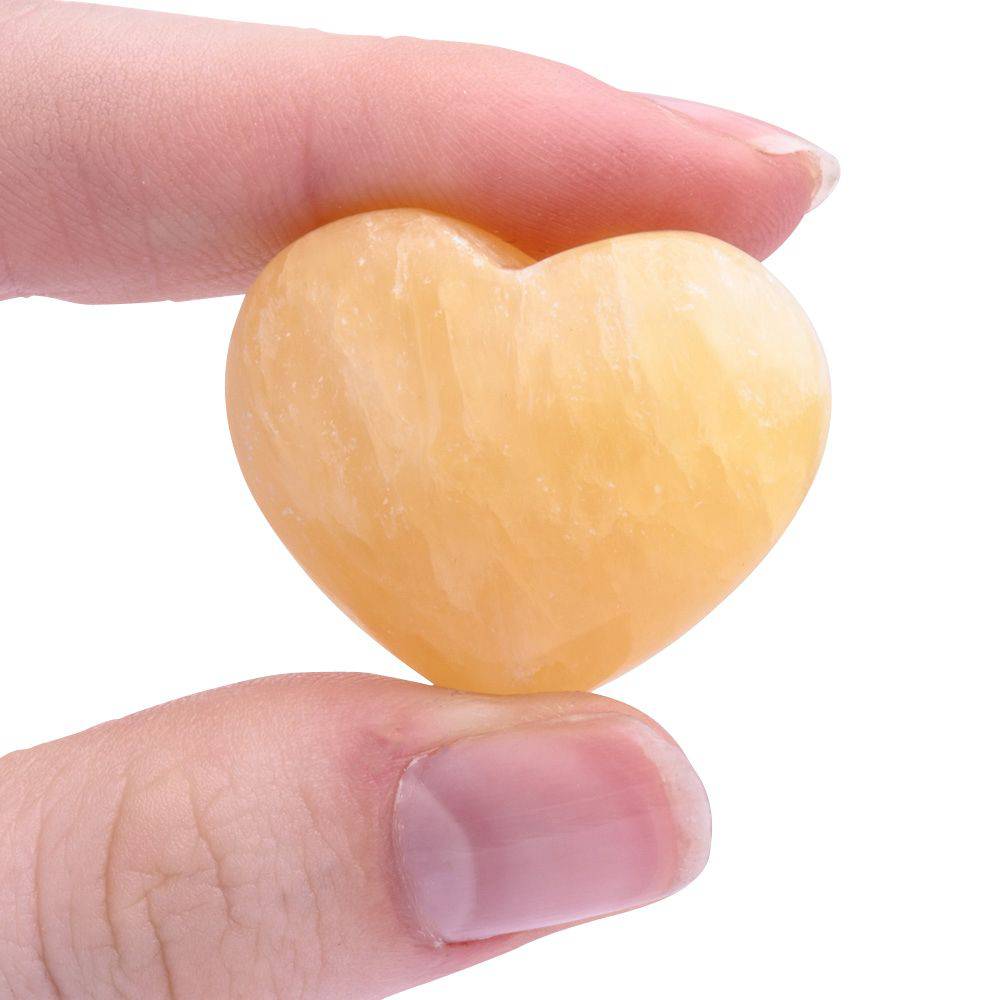 Yellow Calcite Mini Crystal Heart - Crystal Nest