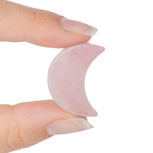 Rose Quartz Mini Crystal Moon - Crystal Nest