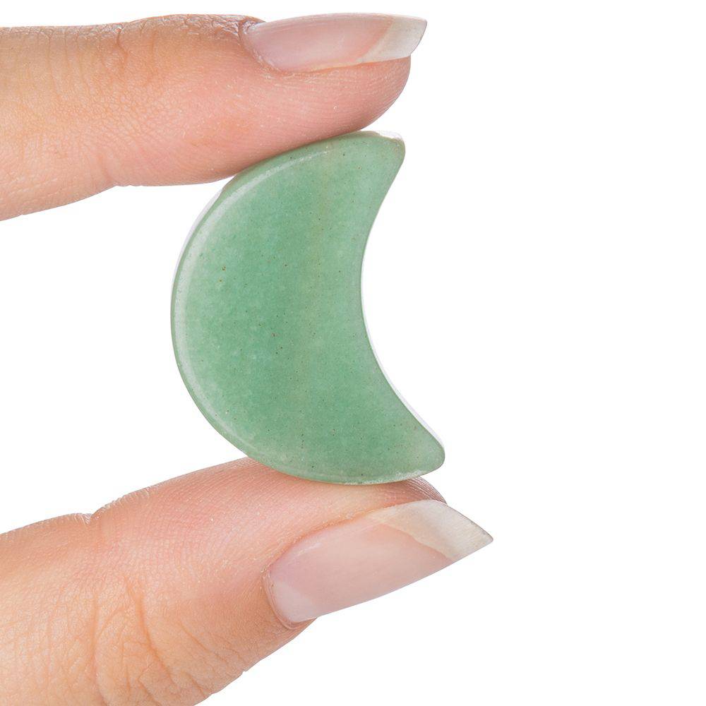 Green Aventurine Mini Crystal Moon - Crystal Nest