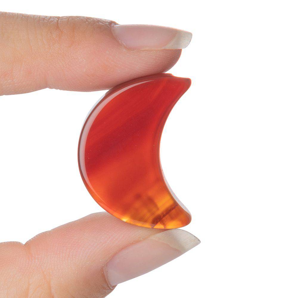 Carnelian Mini Crystal Moon - Crystal Nest