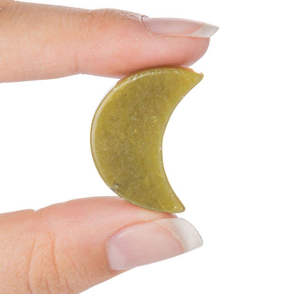Olive Jade Mini Crystal Moon - Crystal Nest