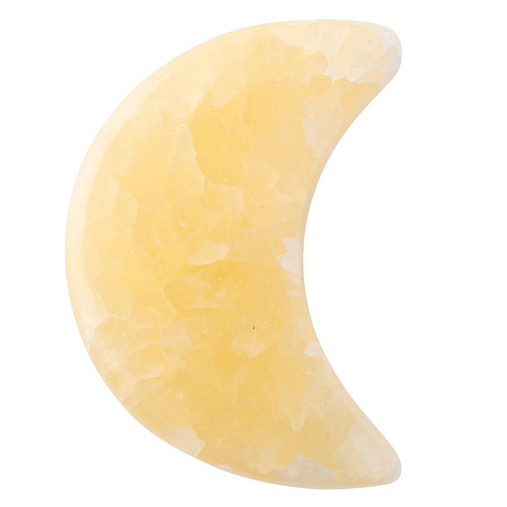 Yellow Calcite Mini Crystal Moon - Crystal Nest