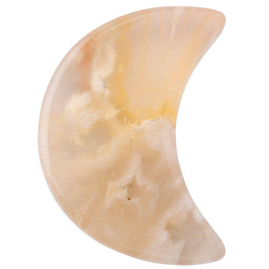 Flower Agate Mini Crystal Moon - Crystal Nest