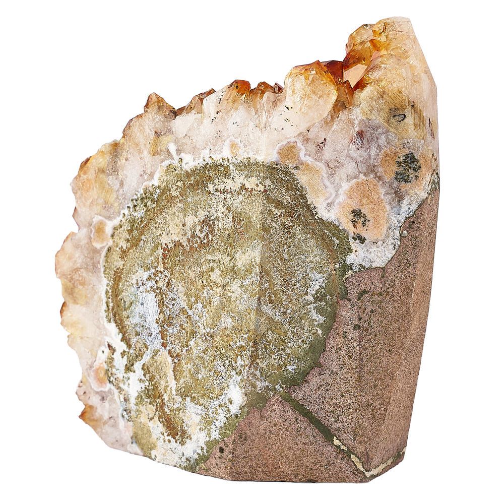 Citrine Crystal Druze Cut Base | Large - Crystal Nest