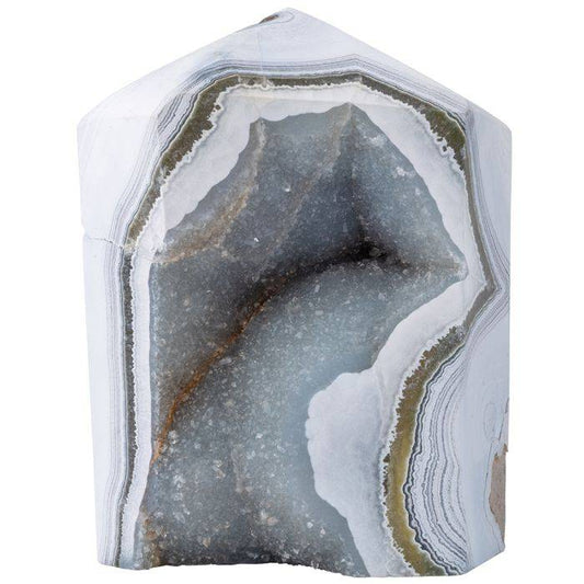 White Agate Polished Point - Medium - Crystal Nest