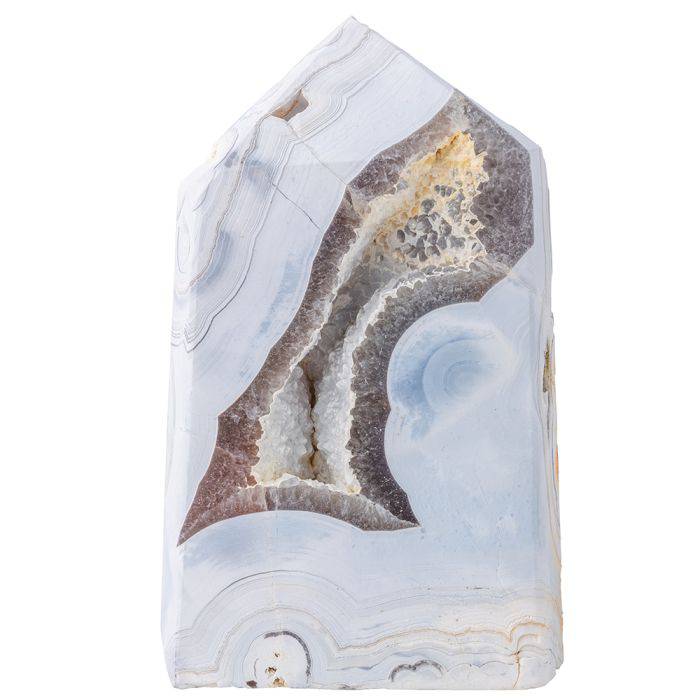 White Agate Polished Point - Large - Crystal Nest