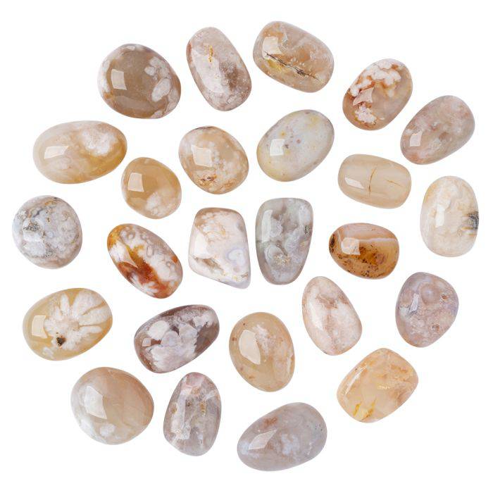 Flower Agate Tumblestone - Medium - Crystal Nest