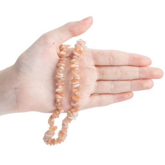 Sunstone Crystal Chip Necklace - Crystal Nest