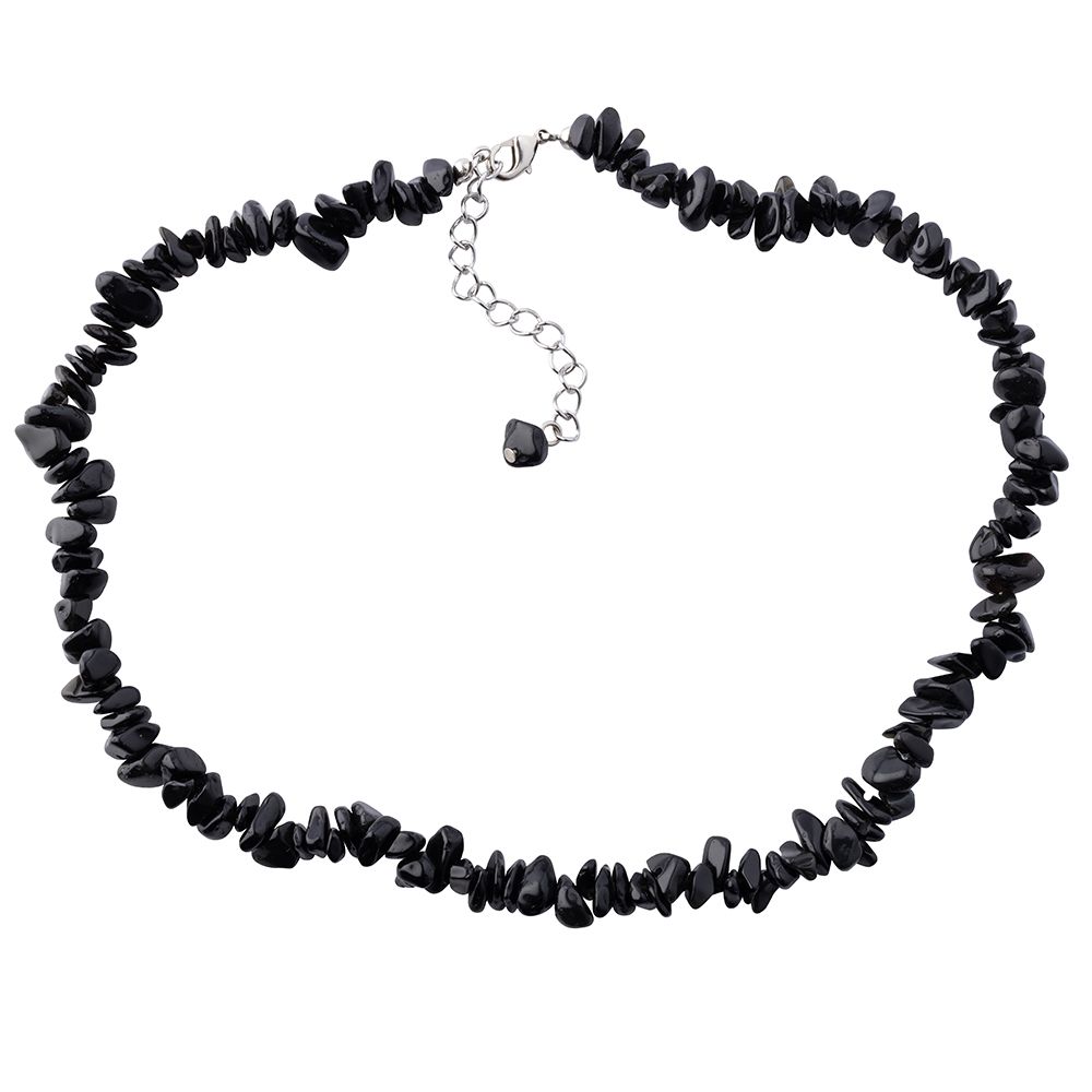 Black Obsidian Crystal Chip Necklace - Crystal Nest