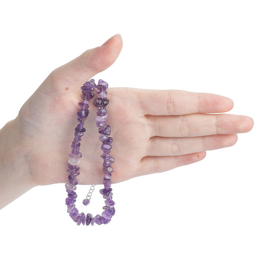 Amethyst Crystal Chip Necklace - Crystal Nest
