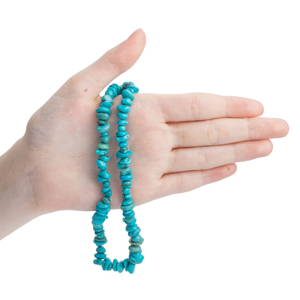 Turquoise Crystal Chip Necklace - Crystal Nest