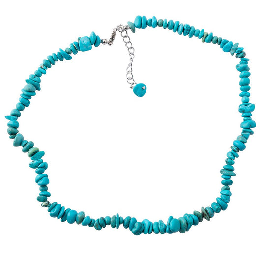 Turquoise Crystal Chip Necklace - Crystal Nest
